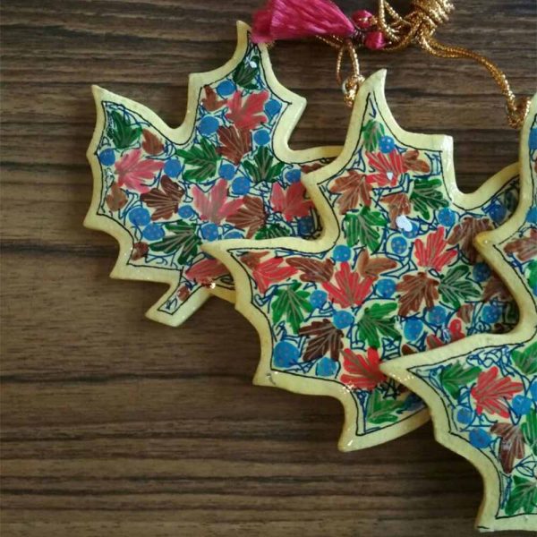 Designer Hand Painted Leaf Christmas Tree Accessories