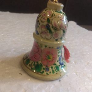 Pink Floral Hand Painted Designer Bell