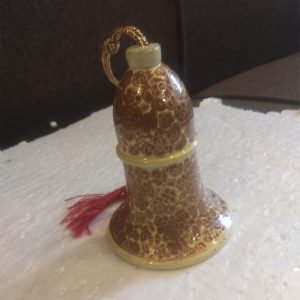 White & Golden Hand Painted Designer Bell