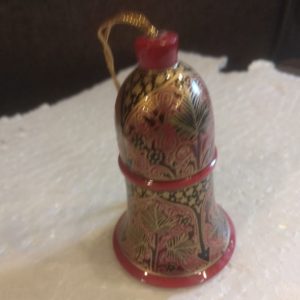 Red & Golden Hand Painted Designer Bell