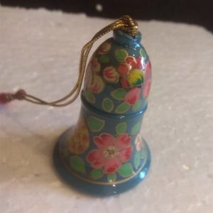 Blue Floral Hand Painted Designer Bell
