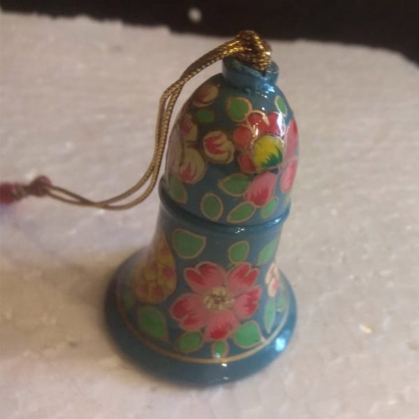 Blue Floral Hand Painted Designer Bell
