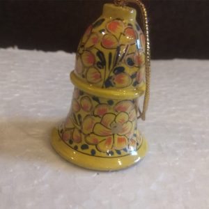 White Floral Hand Painted Designer Bell