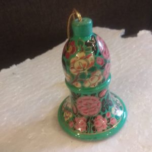 Sea Green Floral Hand Painted Designer Bell