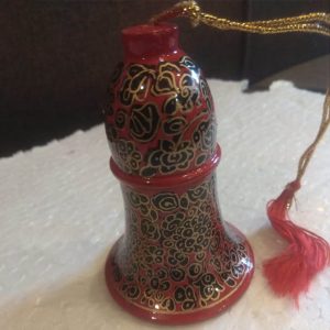 Red & Golden Hand Painted Designer Bell