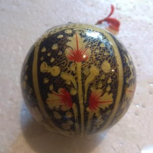 Black & White Hand Painted Decorative Ball
