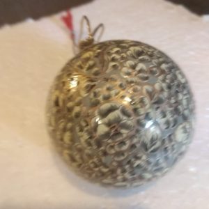 White & Silver Hand Painted Decorative Ball