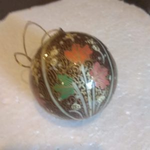 Brown & Golden Hand Painted Decorative Ball
