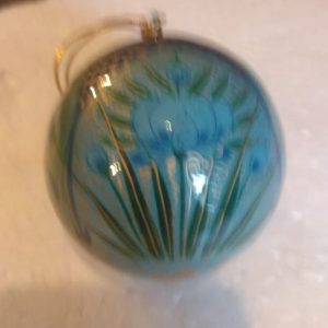 Blue Hand Painted Decorative Ball