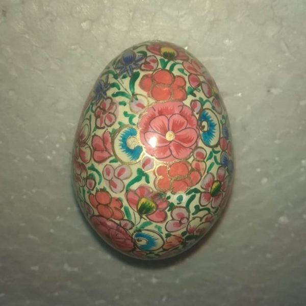 Pink Floral Hand Painted Decorative Easter Egg