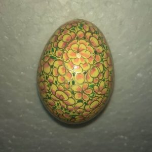 Pink & Yellow Floral Hand Painted Decorative Easter Egg