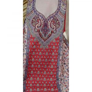 Multi Color Pashmina Suit with Stole