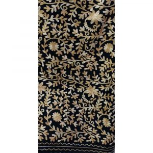 Black Designer Woolen Stole