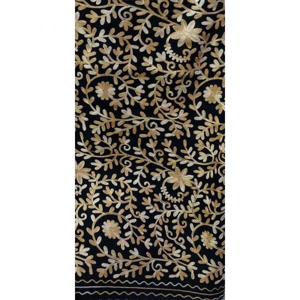 Black Designer Woolen Stole