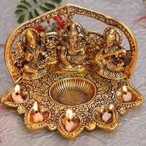 Ganesh, Laxmi & Saraswati Diya Stand