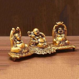 Laughing Buddha Trio for Peace, Health, & Wealth