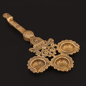 Aarti Designer Diya with Long Grip