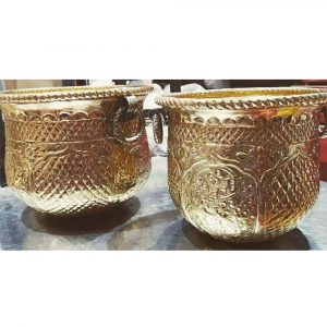 Designer Brass Pot Pair