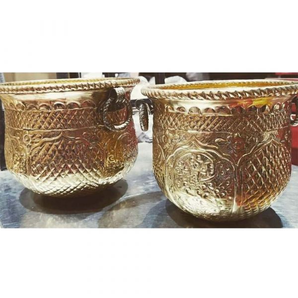 Designer Brass Pot Pair